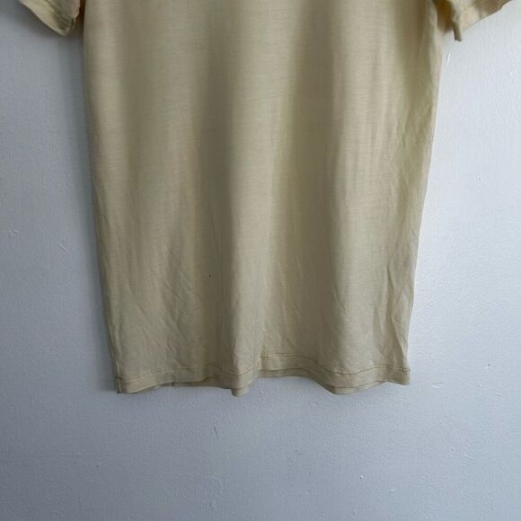 Ganni Pastel Yellow Banana Crewneck T-Shirt Size S Microfloral Snack Spring Time - Picture 9 of 13